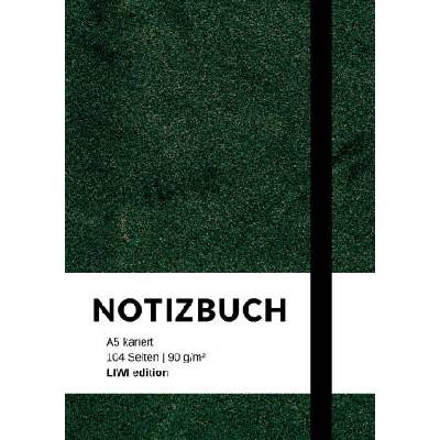 Notizbuch A5 kariert - 100 Seiten 90g/m2 - Soft Cover grün - FSC Papier | Notebook A5