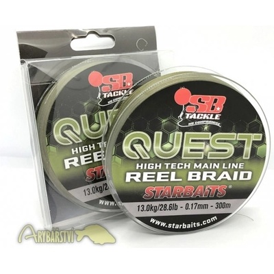 STARBAITS šňůra QUEST BRAID MAIN LINE 300m 0,30mm 28kg