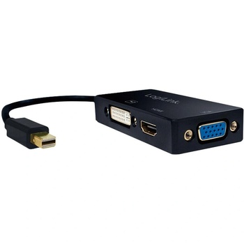 Image 1 of LogiLink Адаптер Logilink, Mini DP към HDMI / DVI / VGA, черен (CV0110)