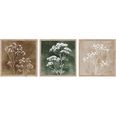 Styler Картини в комплект 3 бр. 30x30 cm Floral Imprint - Styler (OB-22822)
