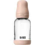 BIBS Стъклена бебешка бутилка Bibs - С каучуков биберон, 120 ml, Blush (5019244) - baby