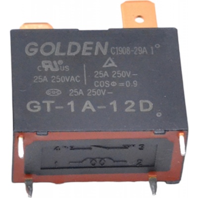 Relé GT-1A-12D, 12V DC/250V AC 25A, 4-pin