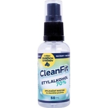 CleanFit dezinfekční roztok Etylakohol 70% citrus s rozprašovačem 50 ml