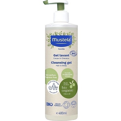 Mustela Mycí gel na tělo a vlasy BIO 400 ml