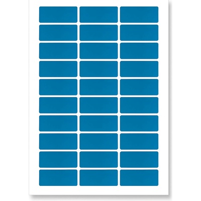 CDRmarket ETR0ECO0437A420BLUE samolepiace etikety 63,5 x 29,6 mm, 27 etiket, A4, 20 listů, modré