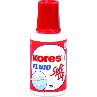 Kores Opravný lak Fluid Soft tip 25 gs hubkou