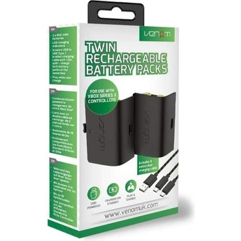 Venom Twin Rechargeable Battery Packs for Xbox Series black (VS2882)