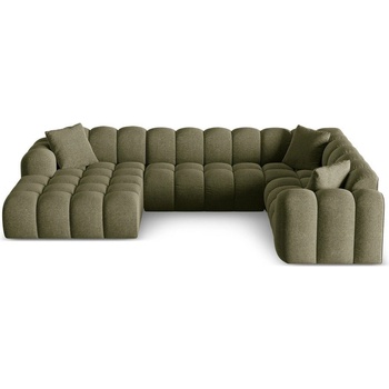 Cosmopolitan Design Зелен шенилов ъглов диван (десен ъгъл/U форма) Treno - Cosmopolitan Design (COS_UR_214_F1_TRENO4)