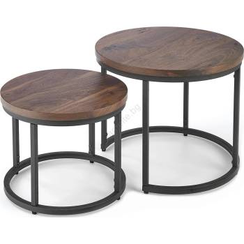 Halmar КОМПЛЕКТ 2x Конферентна маса OREO пр. 43/53 см черно/орех (HA0127)