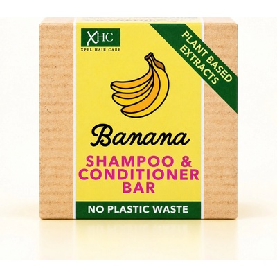 Xpel Shampoo & Conditioner Bar tuhý šampon a kondicionér na vlasy 2v1 Banana 60 g