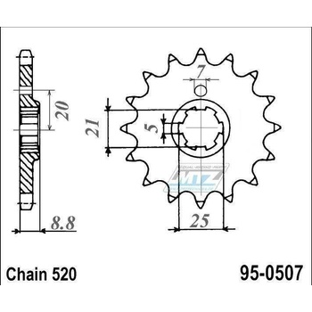 JT Chain Řetěz 520X1R 118
