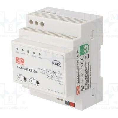 MEAN WELL KNX-40E-1280D Napájecí zdroj: KNX / EIB; na lištu DIN; KNX; 38,4W; 30VDC; 1280mA