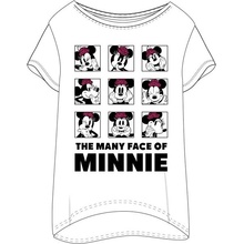 E plus · tričko na spanie disney Minnie Mouse motív The many face of Minnie biela