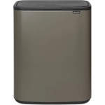 Brabantia Кош за смет Brabantia Bo Touch 2x30L, Platinum