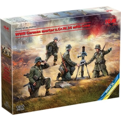 ICM German mortar GrW 34 w.Crew 1:35