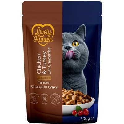 Lovely Hunter Cat kaps. Sterilised Chicken/Turkey 300 g