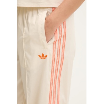 adidas Originals Панталон adidas Originals Wideleg Pant в бежово със стандартна кройка, с висока талия KC0675 (KC0675)