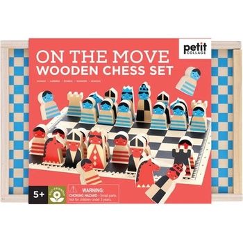 Petit Collage Drevený šach v pohybe