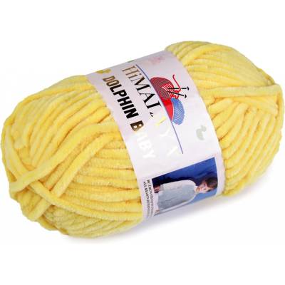 Stoklasa Pletací žinylková příze Dolphin Baby 100 g Balení: 1 ks, Varianta: 27 (80313) žlutá 27 (80313) žlutá