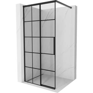 Mexen Rox душ стена Walk-in лява 90 x 200 cm, черна решетка 8 mm, черна - 8C2-090-003-70-77-L (8C2-090-003-70-77-L)