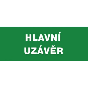 ČERVA EXPORT IMPORT a. s CERVA 12435 T. / Табела за безопасност "ГЛАВНА КЛЮЧАЛКА" - 30x21 см (9903003399999)