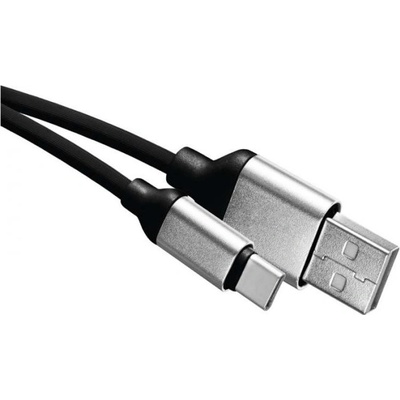 Emos SM7025BL nabíjecí a datový USB-A 2.0 / USB-C 2.0, 1m, černý