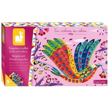 Janod - Творчески комплект с пайети - Прекрасна градина (J07946)