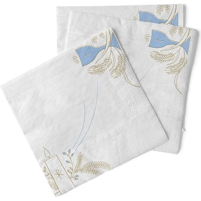 Mank 87093 obrúsky Tissue prvé sväté prijímanie modré 100ks 33x33cm