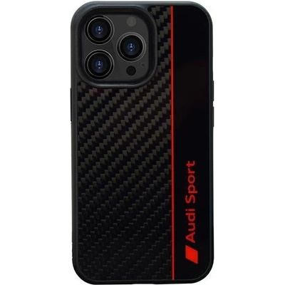 Audi Кейс Audi Carbon Fiber Stripe за iPhone 13 Pro Max 6.7"", черен / черен (6955250226295)