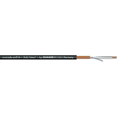 Sommer cable mikrofonní kabel CICADA 2x0,14 mm černý 100 m