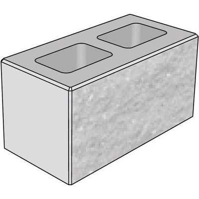 Tvárnice plotová CS BETON Blok 20 jednostranně štípaná bez prořezu šedá – 400 x 200 x 200 mm