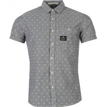 Cross Hatch Hatch Patdown shirt Mens Charcoal