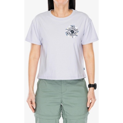 Bavlnené tričko dámske Fjallraven Fjallblomster Logo T shirt lavender mist