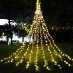  Led Коледна инсталация тип звездна завеса, топло бяло 350 светодиода, за вътрешна и външна употреба mx-dc31