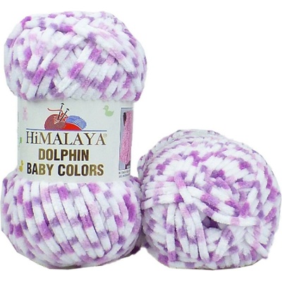 Himalaya příze Dolphin Baby Colors_80419 bílá a fialová