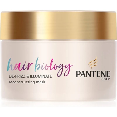 Pantene Hair Biology De-Frizz & Illuminate маска за коса за суха и боядисана коса 160ml