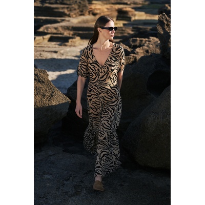 Moodo Бежови щампована рокля Moodo | Bezhov | ЖЕНИ | M