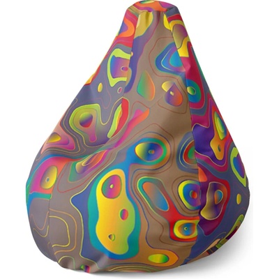 Sablio Sedací vak Pear Barevné skvrny 70 x 95 x 15 cm