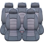  Тапицерия за Ford S-MAX, C-MAX, VW Touran, Sharan, Toyota Corolla Verso, Текстил, Сиво-черно