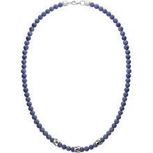 Manoki Pánský korálkový náhrdelník X-WA577J/55 Modrá