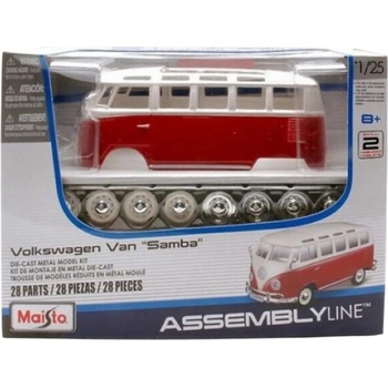 Maisto Метална кола за сглобяване Maisto Assembly Line - Volkswagen Van Samba, 1: 25 (39956)