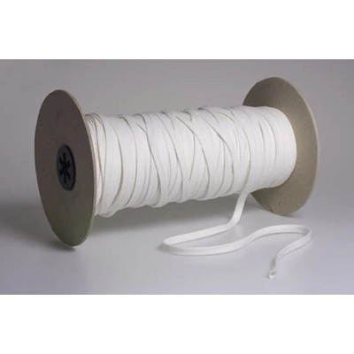 Bavlněná šňůra plochá, bílá