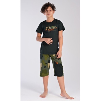 Dětské pyžamo kapri Army černá