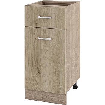 ИРИМ Долен шкаф с чекмедже и врата Сити МДА-24 мока / дъб сонома арвен 40 см