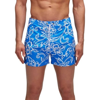 Sundek Бански гащета Sundek Hibiscus swimming shorts - Blue (Vintage Sapphire)