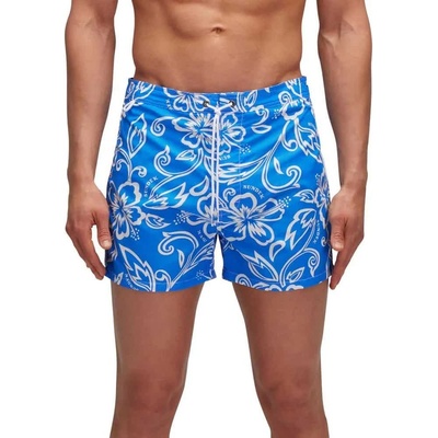 Sundek Бански гащета Sundek Hibiscus swimming shorts - Blue (Vintage Sapphire)