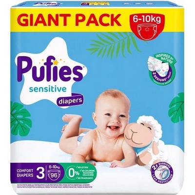 pufies Бебешки пелени Pufies Sensitive размер 3 - 96 броя