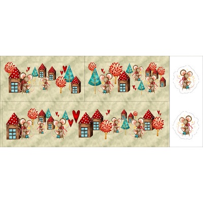 Takoy Panel mantinel do postýlky země myšek na béžové 60x120 bavlna premium