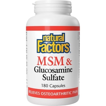 Image 1 of Natural Factors MSM + Glucosamine Sulfate [180 капсули]