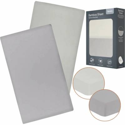 Lionelo Prostěradlo SHEET OFF WHITE GREY 118x60